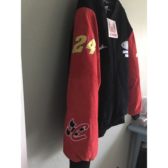 NWT DUPONT NASCAR LOGO AUTHENTIC SUEDE JACKET BY JEFF HAMILTON SIZE XL - Picture 3 of 12